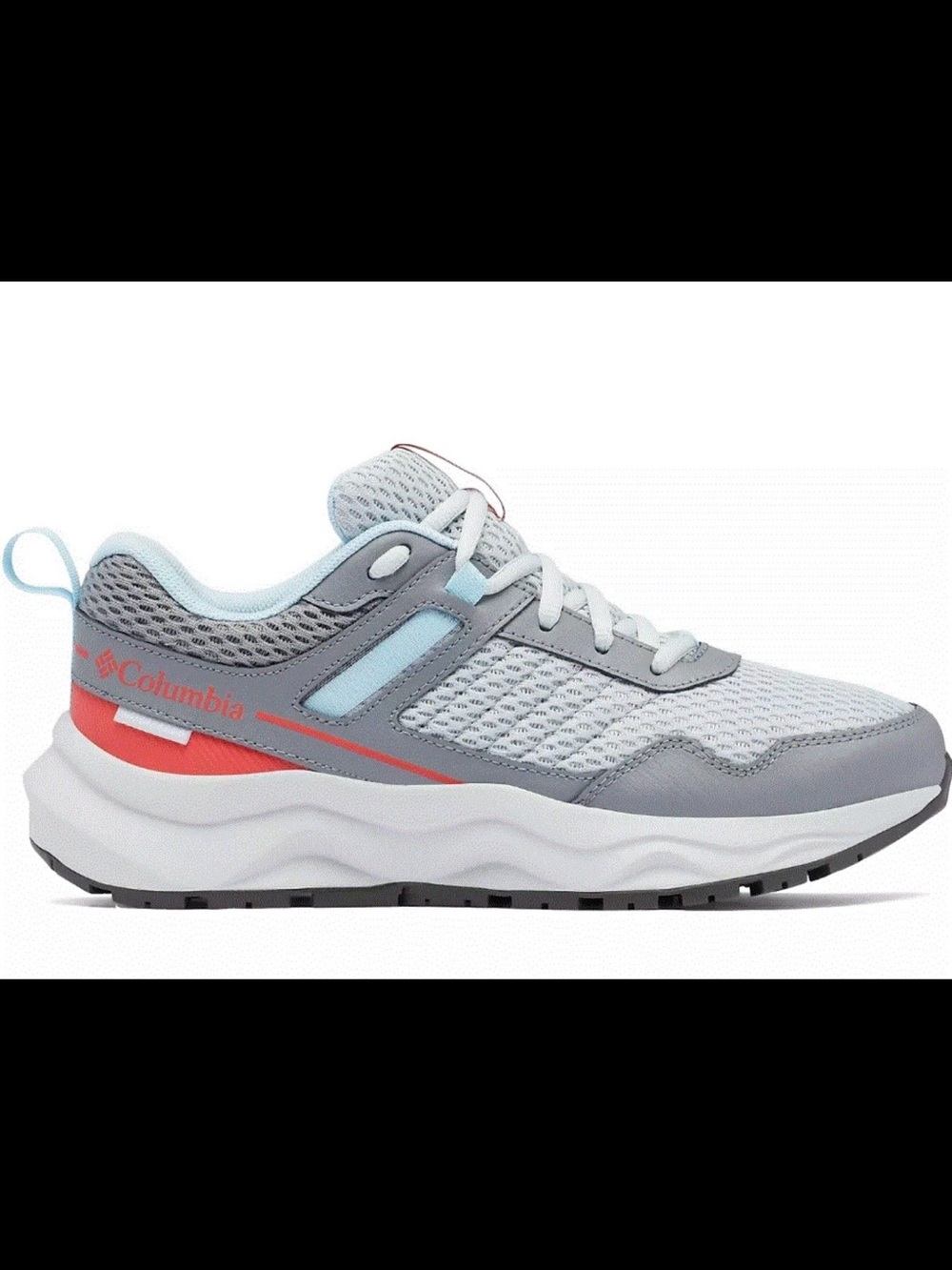 COLUMBIA WOMEN'S PLATEAU WATERPROOF GREY/HIBISCUS RED SHOES